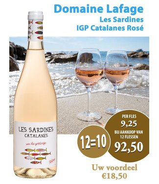 Domaine Lafage - Languedoc Frankrijk Lafage Les Sardines Catalanes Rose (12 halen, 10 betalen)