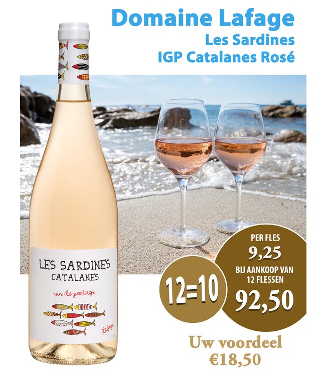 Lafage Les Sardines Catalanes Rose (12 halen, 10 betalen)