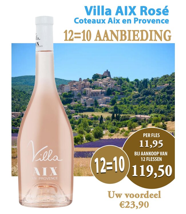 Villa AIX Rosé Coteaux Aix en Provence (12 halen, 10 betalen)