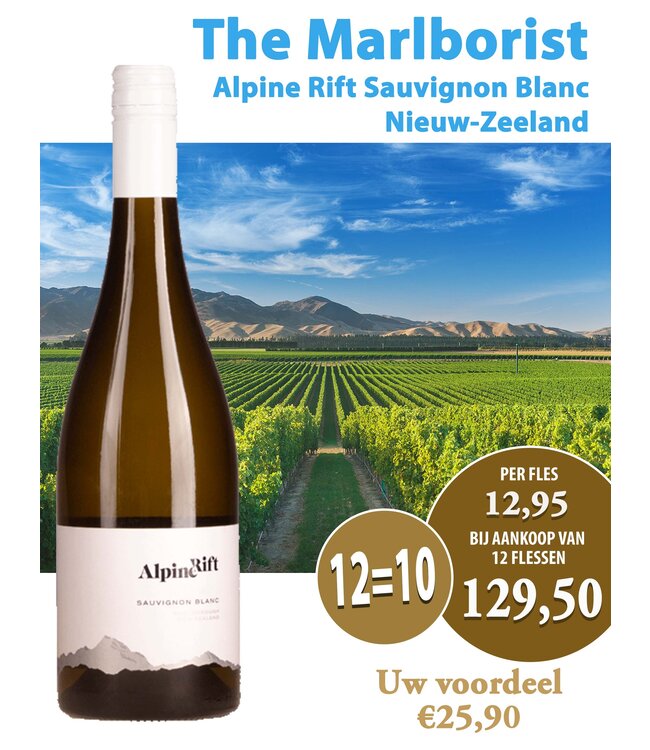 The Marlborist Alpine Rift Sauvignon Blanc (12 halen, 10 betalen)