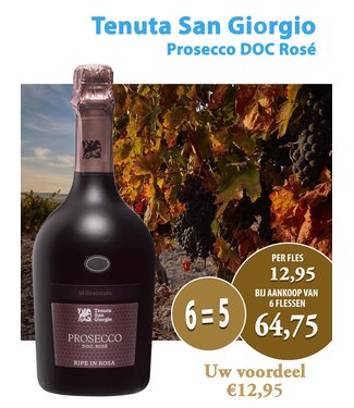 Tenuta San Giorgio - Treviso Italie Tenuta San Giorgio Prosecco Rosé DOC (6 halen, 5 betalen)