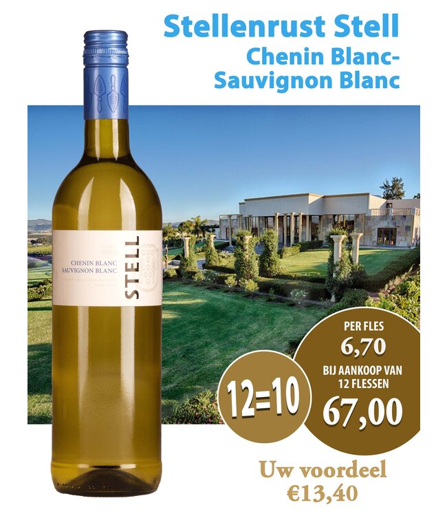 Stellenrust Stell Chenin Blanc - Sauvignon Blanc (12 halen, 10 betalen)