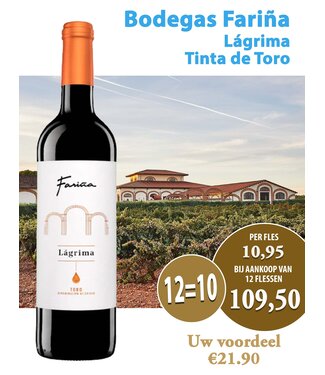 Bodegas Fariña - DO Toro Spanje Bodegas Fariña Lagrima Tinta de Toro (12 halen, 10 betalen)