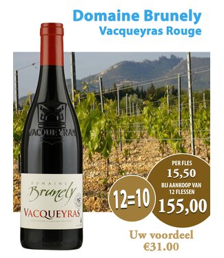 Domaine Brunely - Rhone Frankrijk Domaine Brunely Vacqueyras Rouge (12 halen, 10 betalen) Domaine Brunely - Rhone Frankrijk Domaine Brunely Vacqueyras Rouge (12 halen, 10 betalen)
