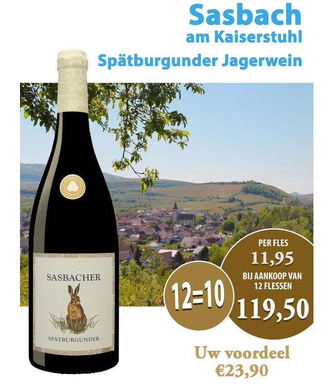 Sasbacher Rote Halde Spatburgunder Jagerwein (12 halen 10 betalen)
