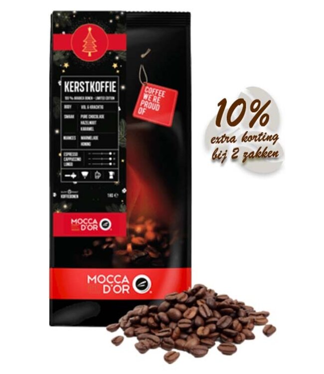 Mocca d'Or Kerstkoffie 100% Arabica Bonen  1KG