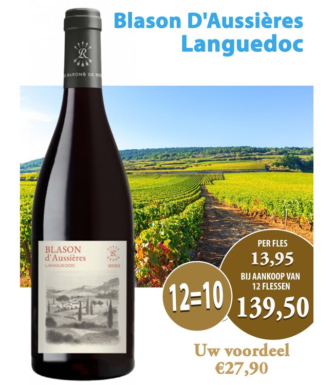 Lafite Rothschild - Bordeaux Frankrijk Blason D'Aussieres Languedoc Lafite Rothschild (12 halen, 10 betalen)