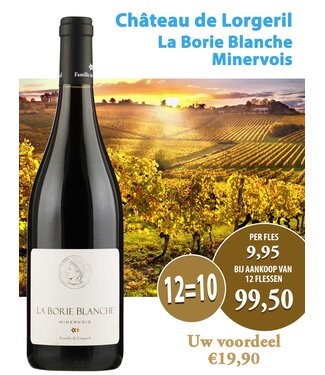 Chateau de Lorgeril - Frankrijk Lorgeril La Borie Blanche Minervois AOP (12 halen, 10 betalen)