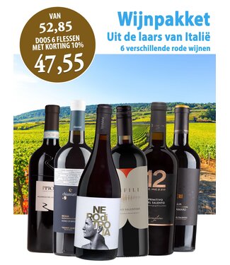 Wijnpakket Uit de laars van Italie