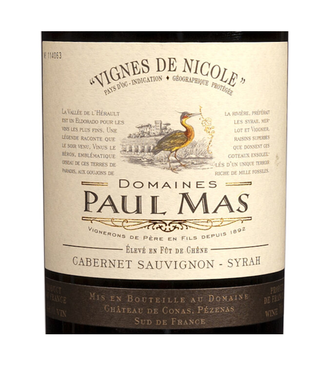 Paul Mas Vignes de Nicole Cabernet Sauvignon Syrah