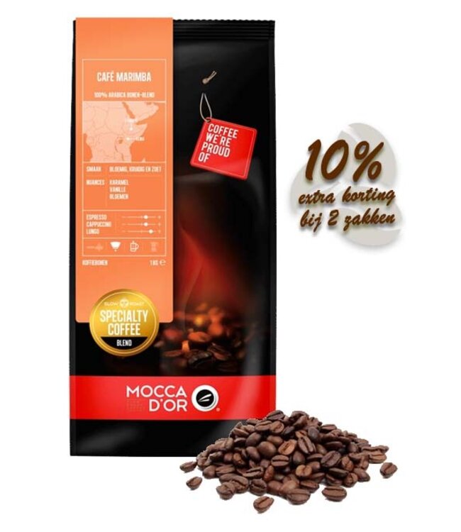 Mocca d'Or Cafe Marimba 100% Arabica Bonen  1KG