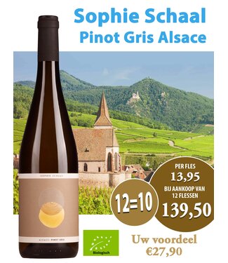 Julien Schaal - Elzas Frankrijk Sophie Schaal Alsace Pinot Gris duurzaam geteeld (12 halen, 10 betalen)