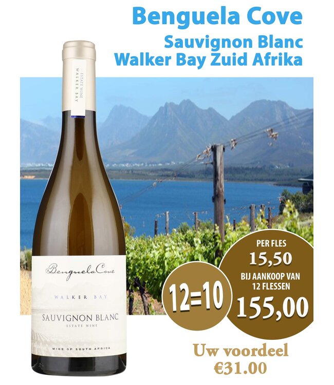 Benguela Cove Estate Sauvignon Blanc (12 halen, 10 betalen)