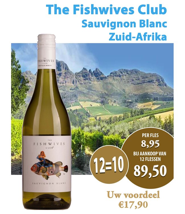 Fish Wives Club Sauvignon Blanc (12 halen, 10 betalen)