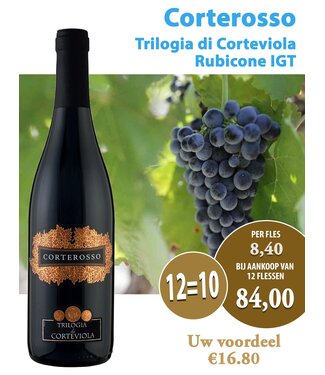 Contri Spumanti - Verona Italie Corterosso Trilogia di Corteviola (12 halen, 10 betalen)