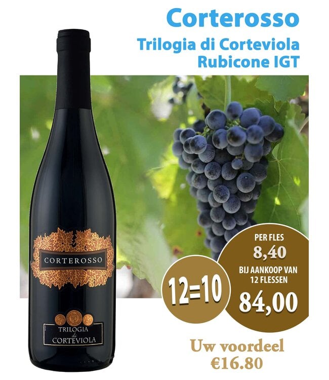 Corterosso Trilogia di Corteviola (12 halen, 10 betalen)