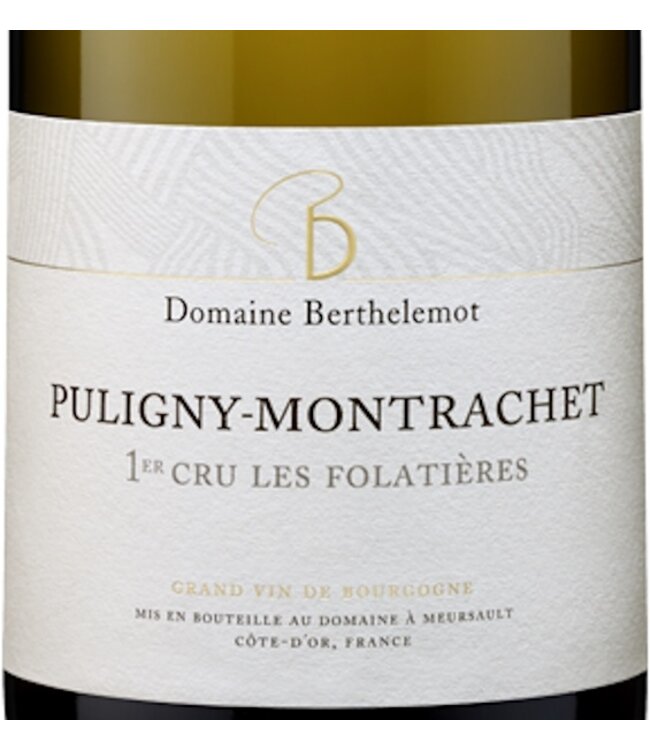 Berthelemot Puligny Montrachet 1e Cru Les Folatieres Blanc duurzaam geteeld