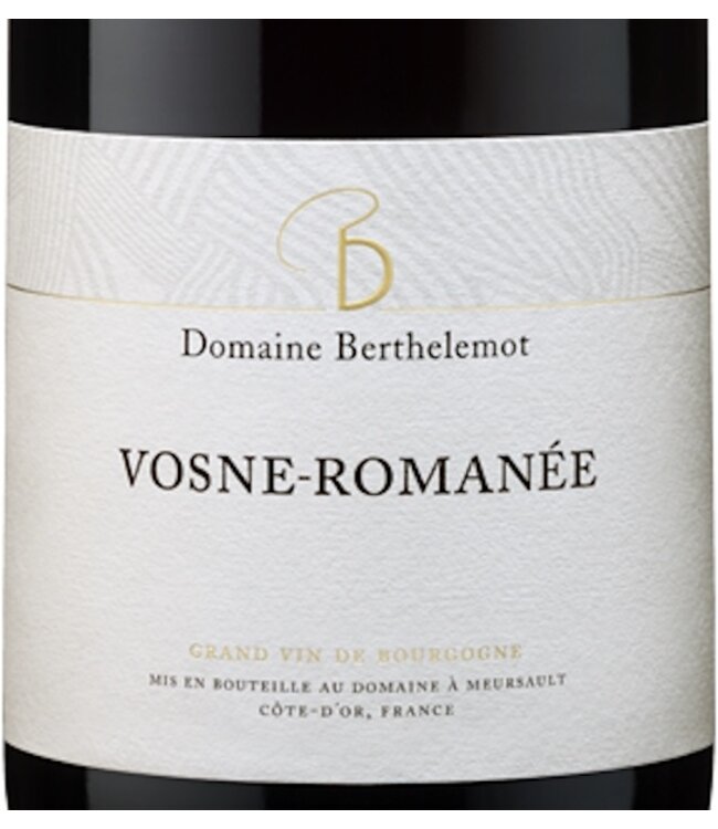 Berthelemot Vosne Romanée Rouge duurzaam geteeld
