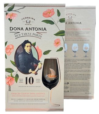 Ferreira Port - Portugal Ferreira Dona Antonia 10 Years Old Tawny giftbox + glazen