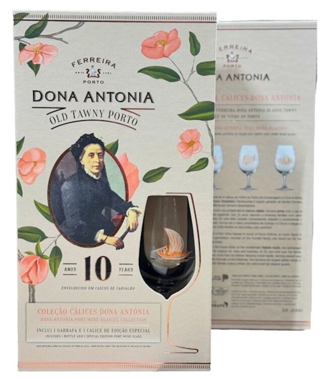 Ferreira Dona Antonia 10 Years Old Tawny giftbox + glazen