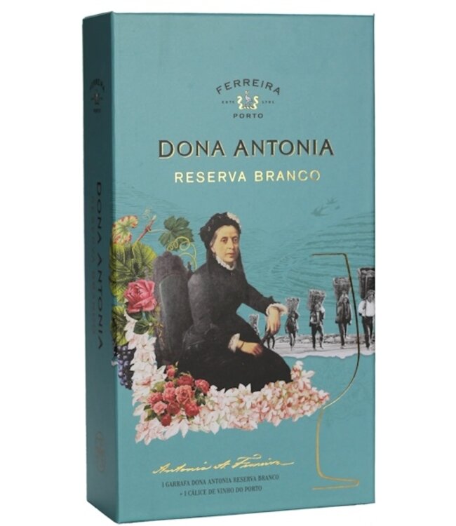 Ferreira Dona Antonia Reserva Branco Giftbox + glas