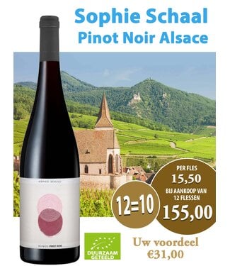 Julien Schaal - Elzas Frankrijk Sophie Schaal Alsace Pinot Noir duurzaam geteeld (12 halen, 10 betalen)