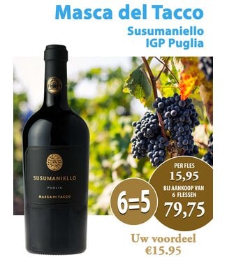 Masca del Tacco Susumaniello IGP Puglia (6 halen, 5 betalen)