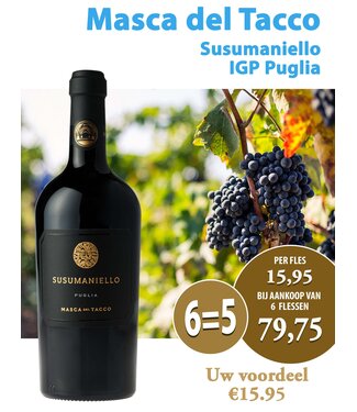 Masca del Tacco Susumaniello IGP Puglia (6 halen, 5 betalen)