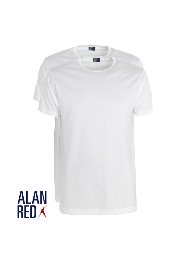 Alan red T-shirt Derby 2 pack wit