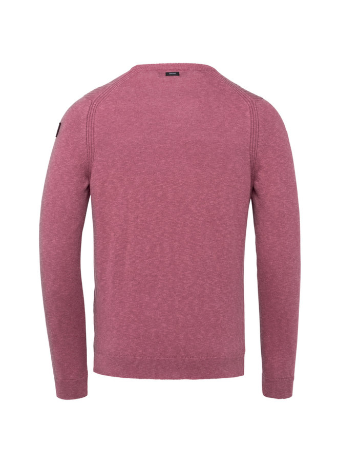 Pullover ronde hals linnen rood