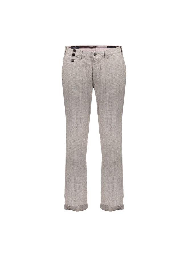 Chino lange broek Masom's Torino ruit beige