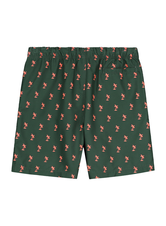 Zwemshort voor kids palmboom print groen