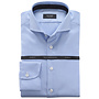 Overhemd lange mouw Signature licht blauw ruit
