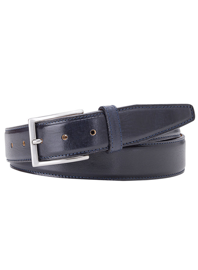 Riem Profuomo kalfsleer 3,5 cm blauw