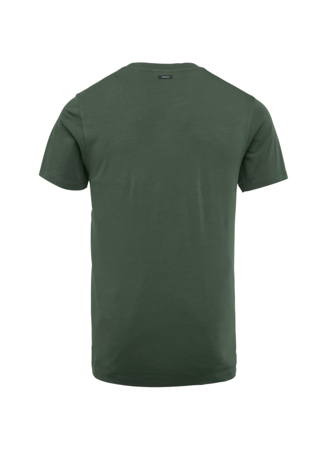 T-shirt korte mouw ronde hals groen