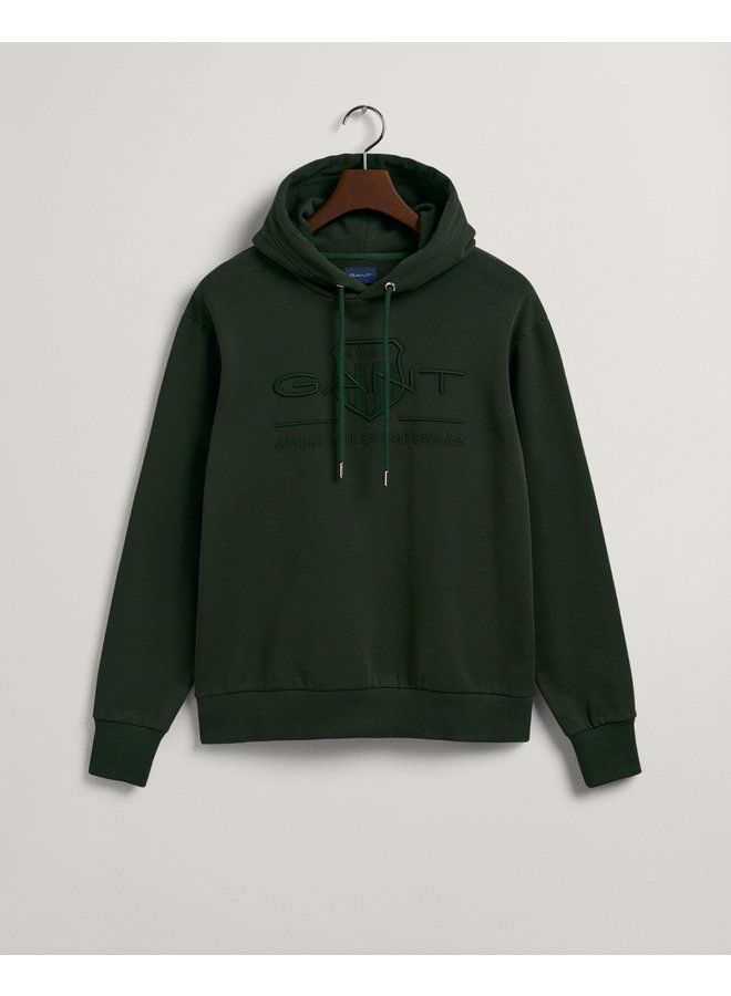 Sweater hooded Gant archive shield groen