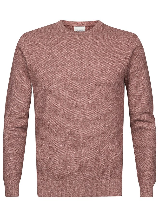 Profuomo pullover met ronde hals roze