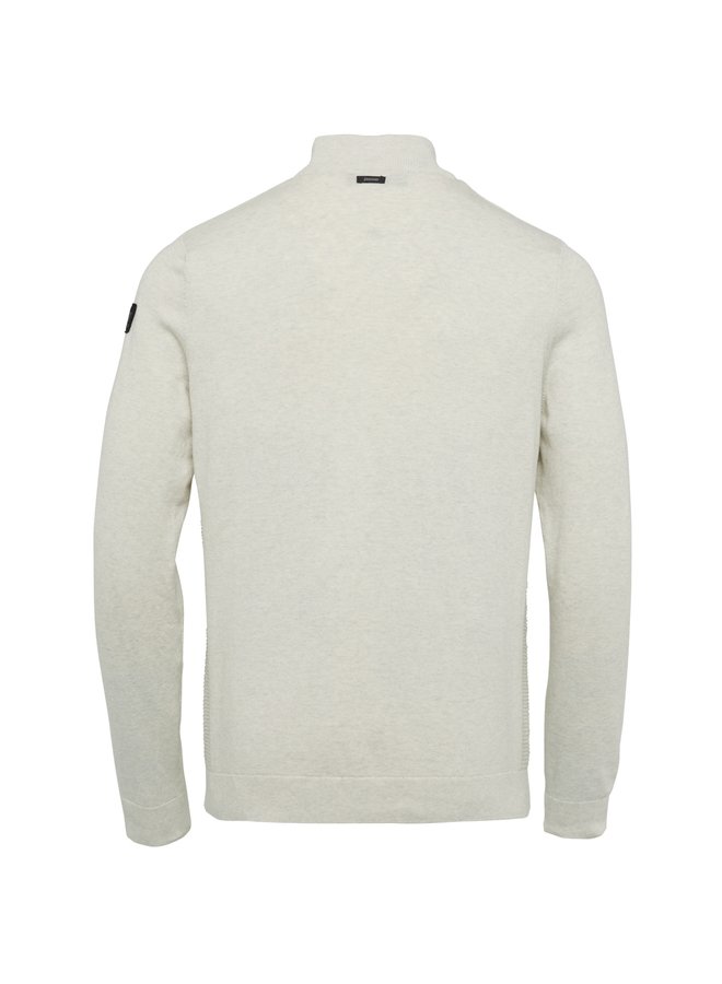 Vanguard pullover met opstaande kraag off-white