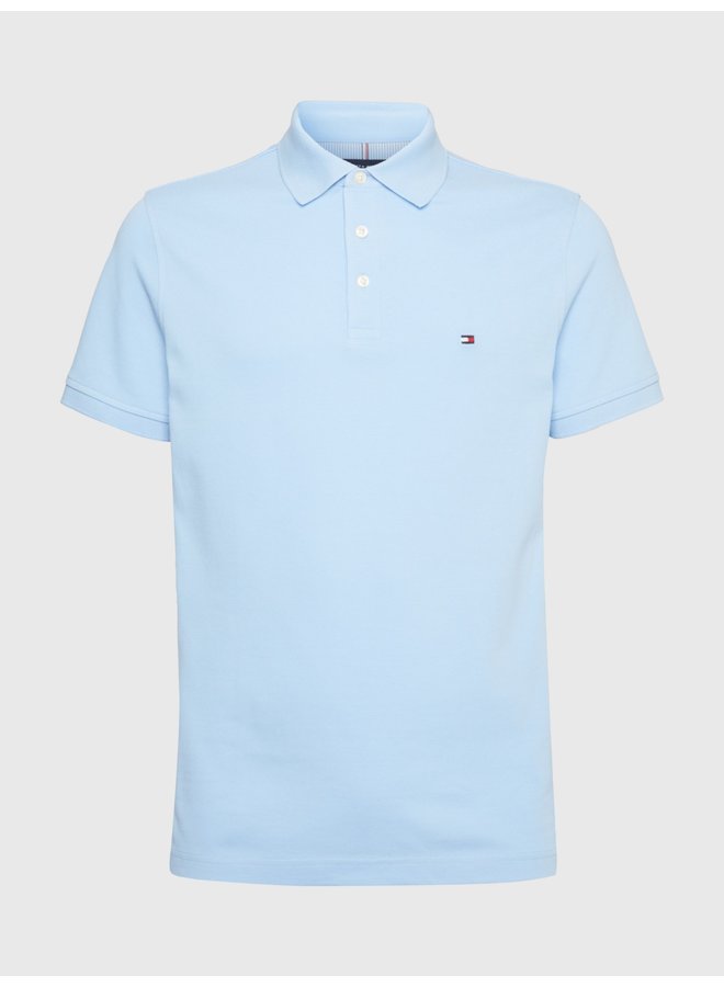 Tommy Hilfiger polo korte mouw 1985 slim licht blauw