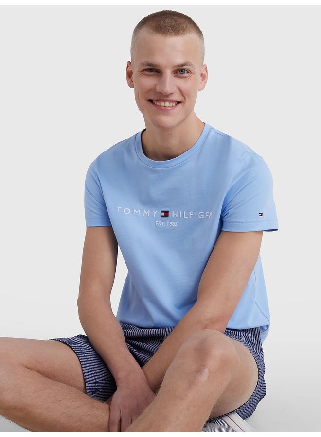 Tommy Hilfiger t-shirt jersey met logo vessel blue