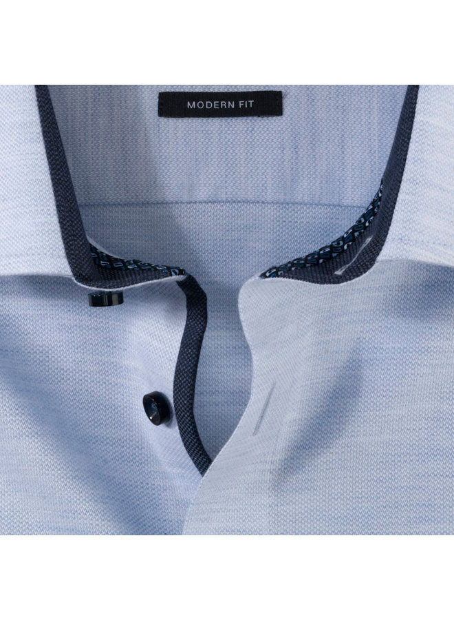 Olymp overhemd luxor modern fit borstzak licht blauw