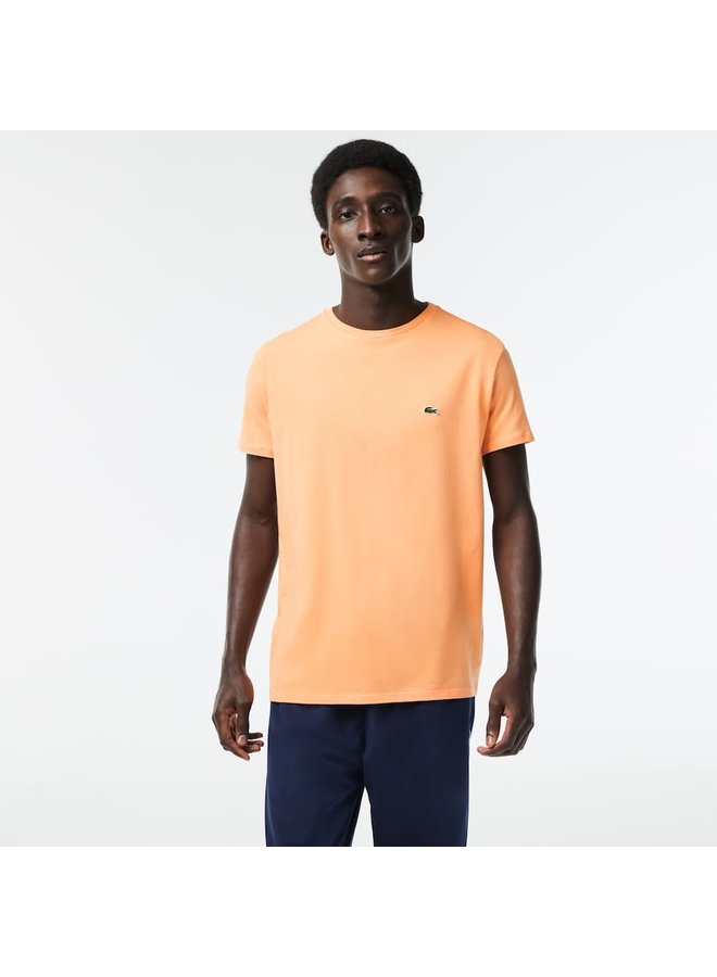 Lacoste t-shirt ronde hals pimakatoen oranje