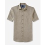 Olymp overhemd korte mouw linnen beige
