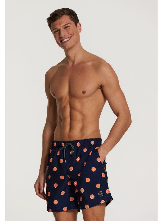 Zwemshort heren citrus print navy