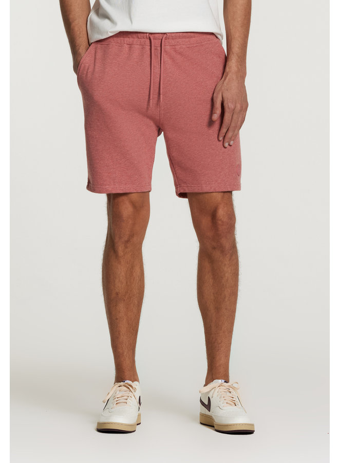 Sweat short melange heren oud roze