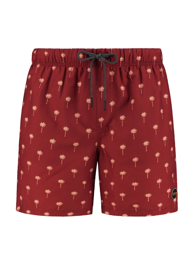 Shiwi zwemshort heren Palm print rood