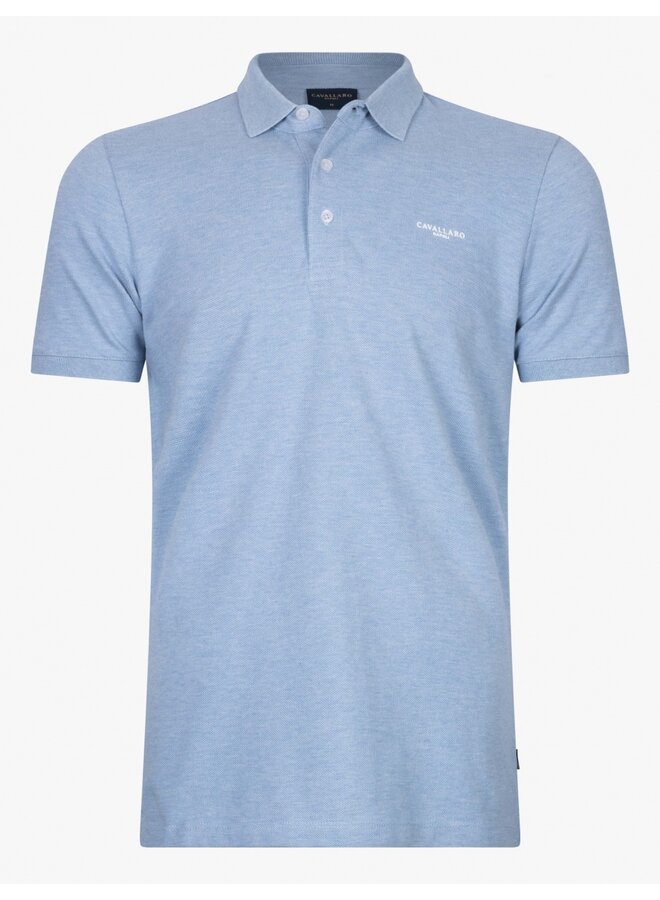 Cavallaro Damiano polo melange licht blauw