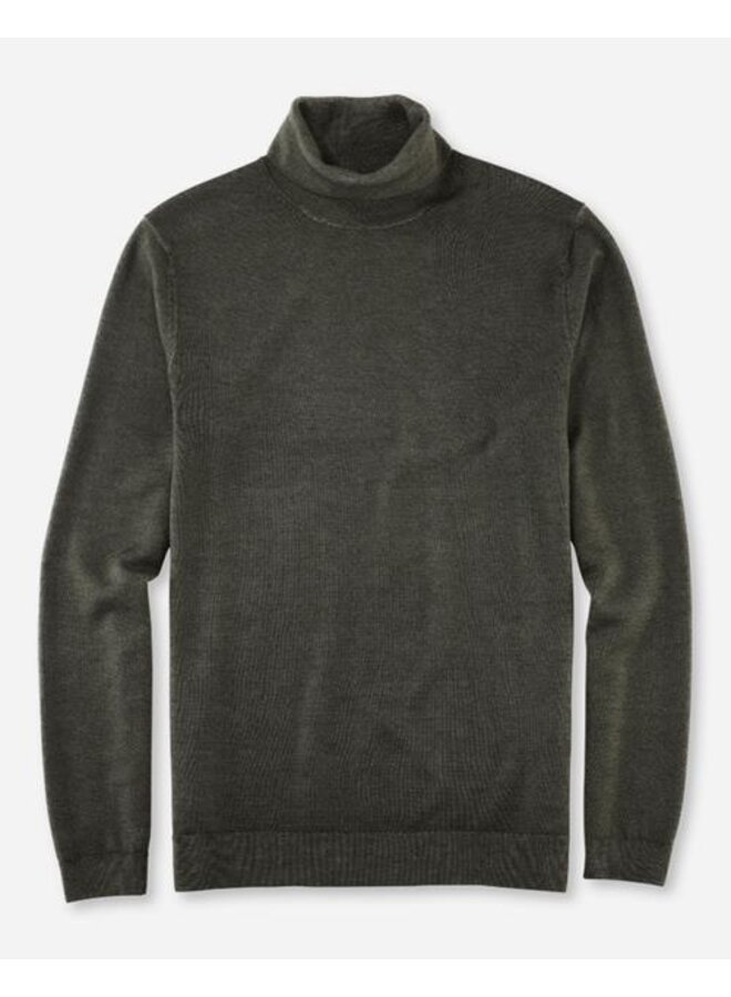 Olymp pullover met col merinowol groen