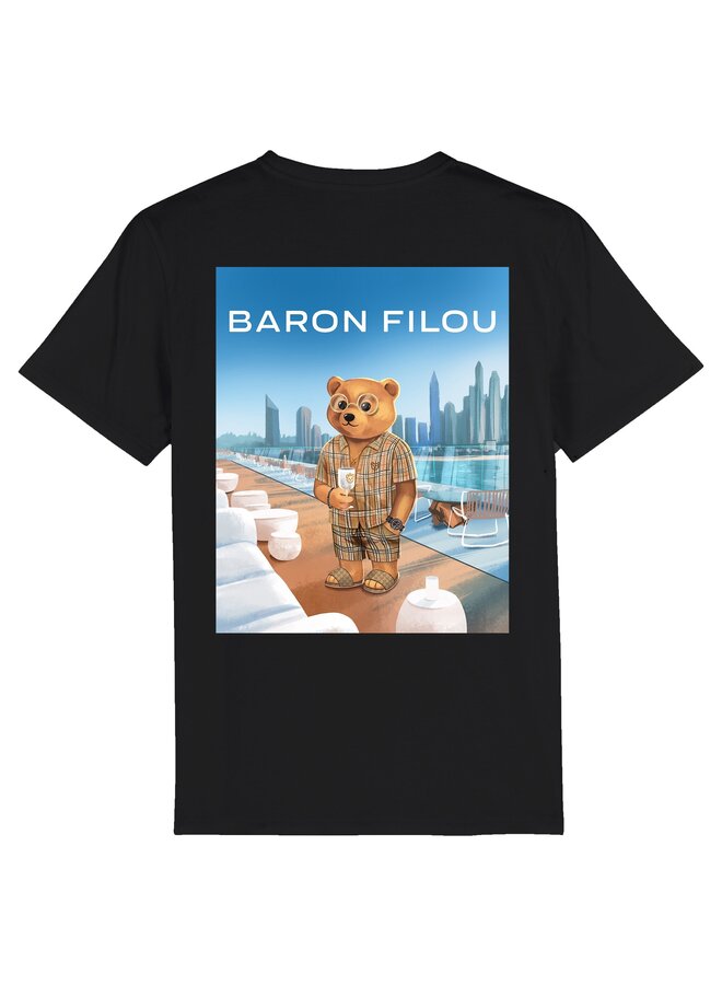 Baron Filou T-shirt Backprint zwart