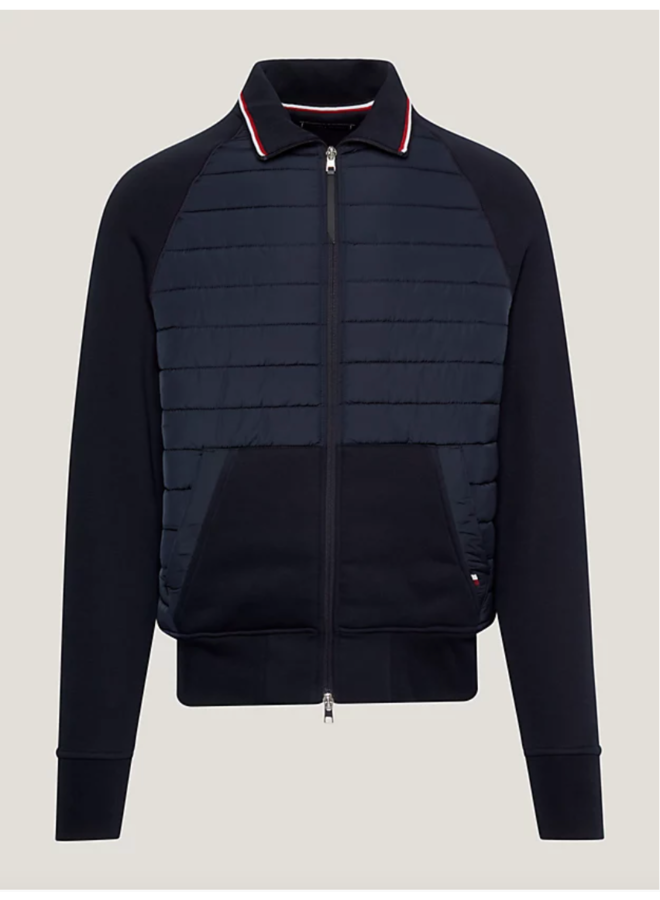 Tommy Hilfiger vest met rits gewatteerd navy